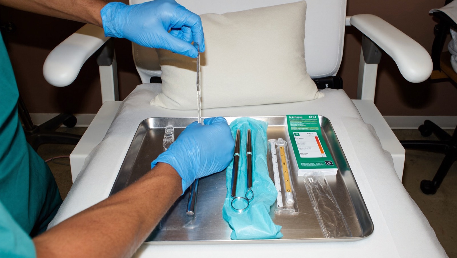 Illustrative image of a treatment room being prepared